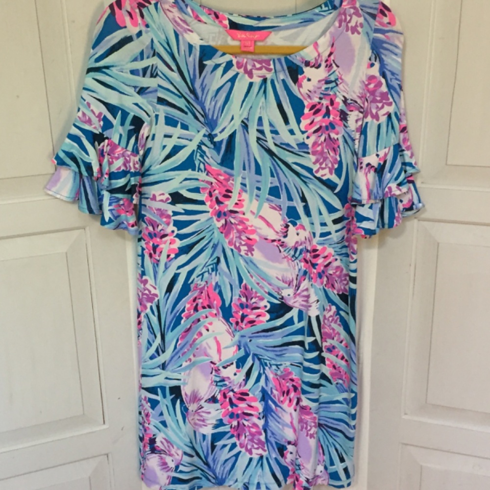 Lilly Pulitzer Blue and Pink Mini Dress - Picture 3 of 15